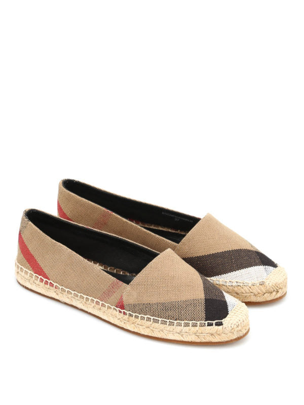 BURBERRY BRIT Logo Flat Espadrrilles