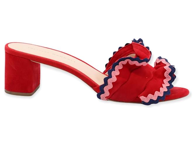 Loeffler Randall Vera Ruffled Slide Sandals