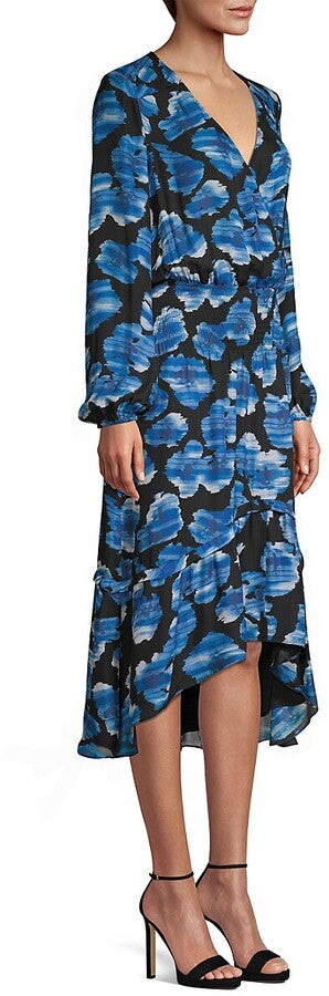 PARKER blue floral chiffon dress