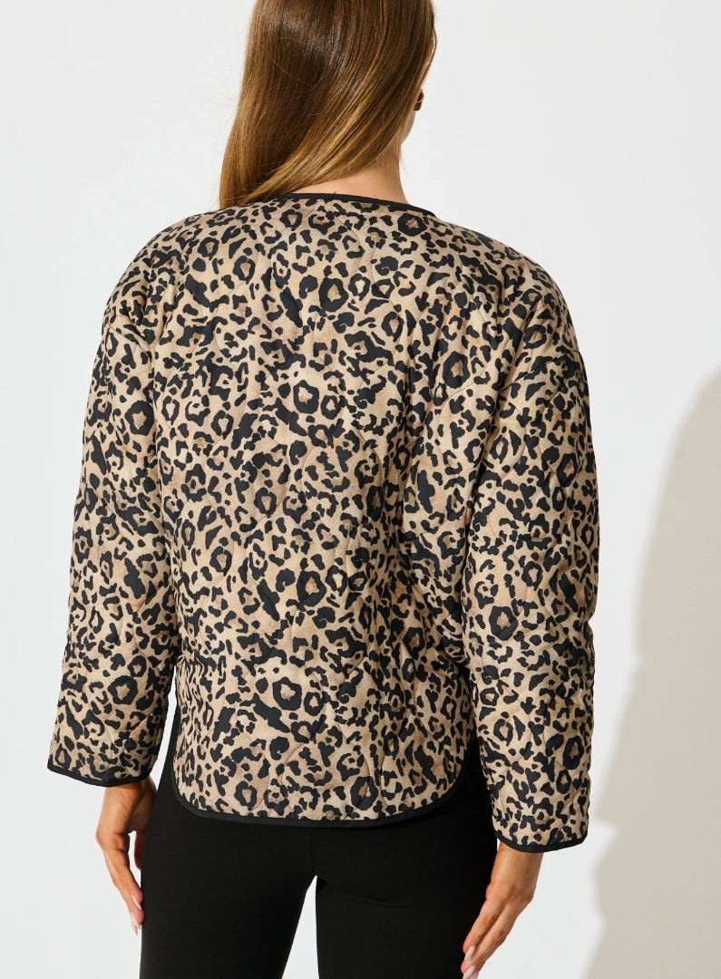 Zara - Leopard quilted jacket NWT