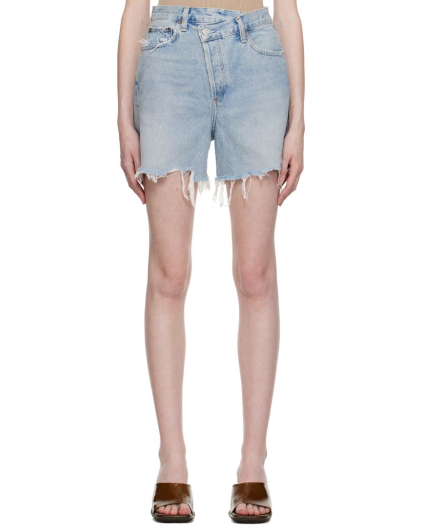 Agolde - Criss Cross Denim Shorts