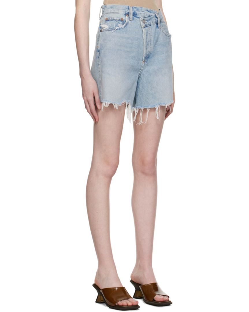 Agolde - Criss Cross Denim Shorts