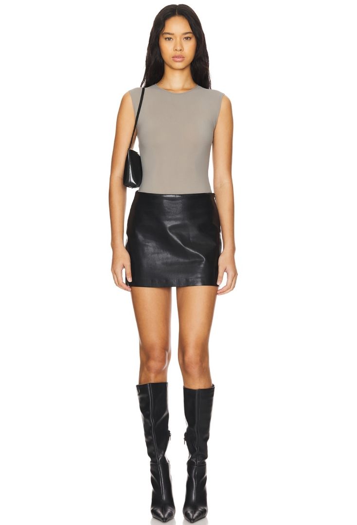 AGOLDE - Recycled Leather Mini Skirt