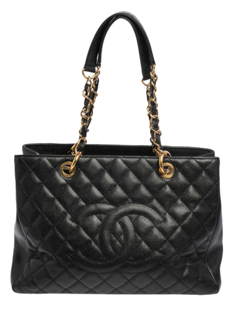 Chanel - Quilted Caviar Tote with Gold Hardware