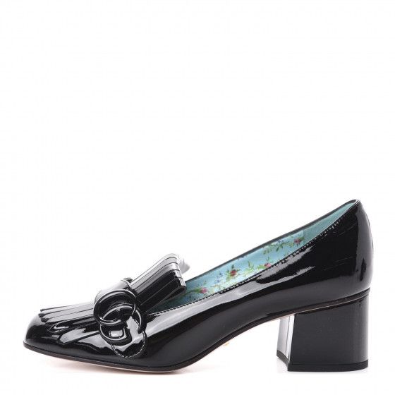 Gucci - Vernice GG Marmont fringe 50mm Loafer Pump