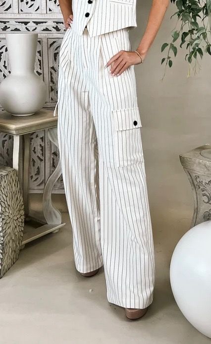 Pistola - Brynn le blanc pinstripe pants