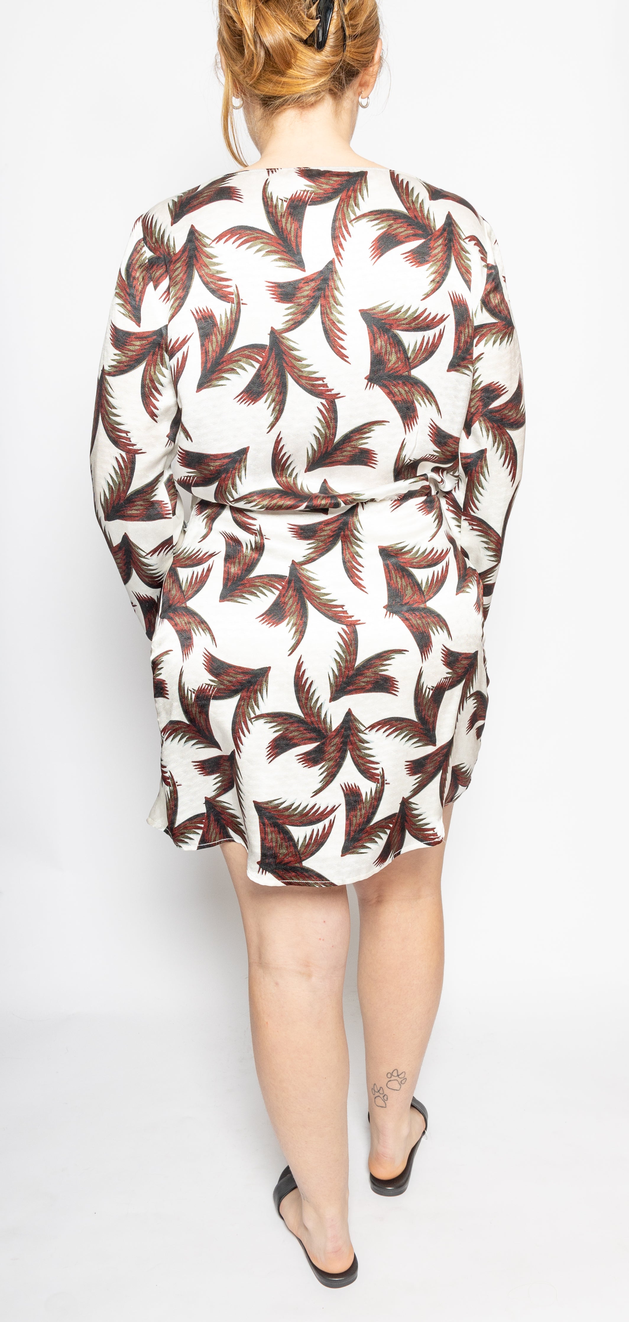 A.L.C Long Sleeve Feather Design Dress