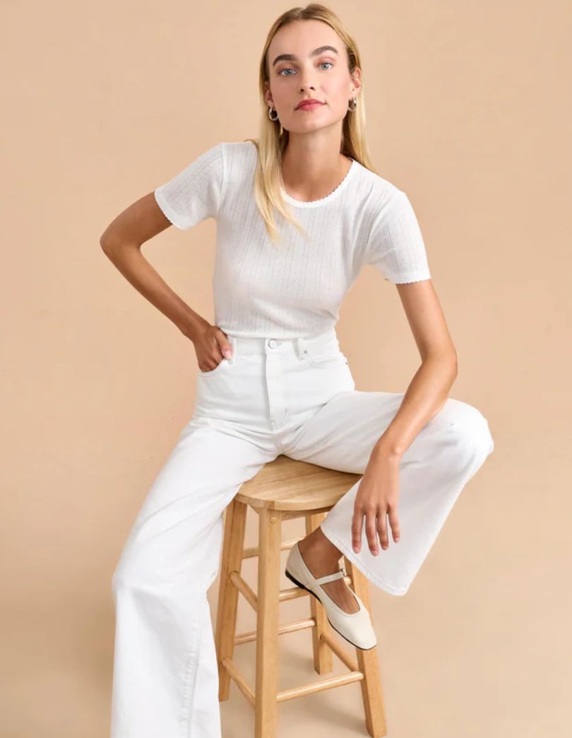 La Ligne Pointelle Tee