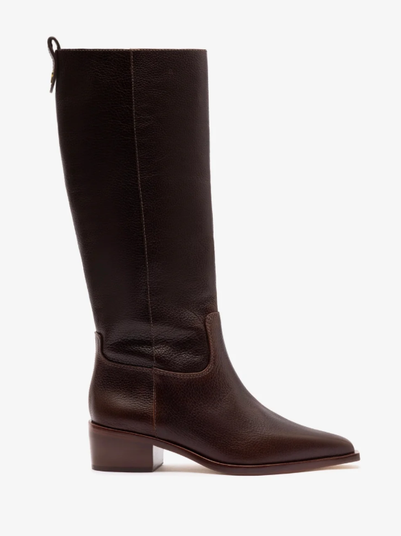LARROUDE FLORENCIA BOOT IN NAPPA ANTIQUE BROWN