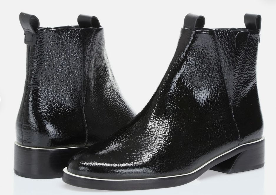 Mercedes Castillo Xandra Women's black patent leather booties