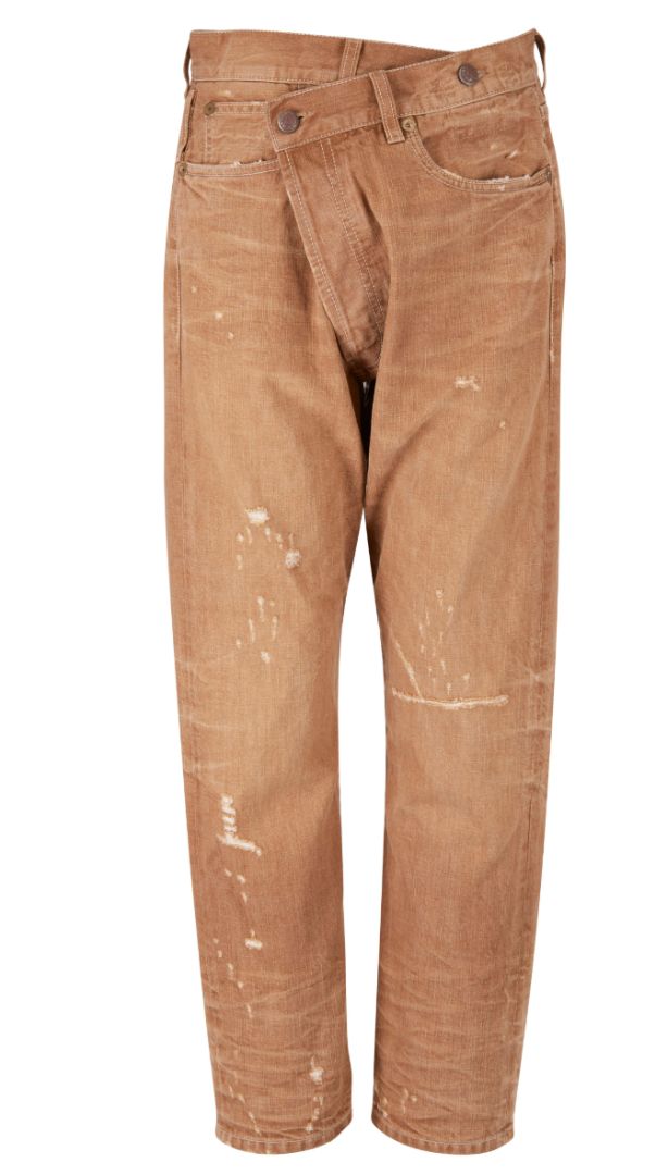 R13 Crossover Kalan Khaki Five Pocket Jean