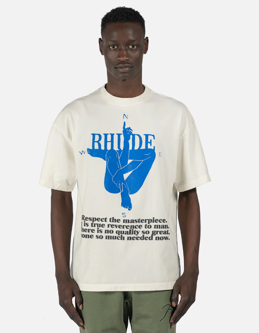 Rhude Compass T-Shirt in Vintage White
