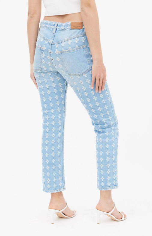 ISABEL MARANT ETOILE blue corliff distressed jeans