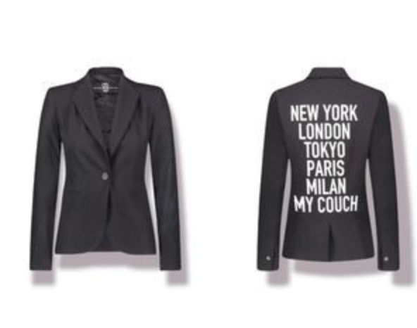 HIPCHICK COUTURE "NEWYORK, MILAN, PARIS, TORONTO, MY COUCH" Blazer