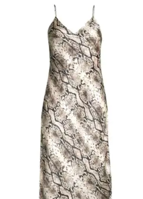 CAMI NYC snake print slip dress