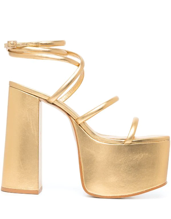 CULT GAIA Hyte 165mm platform sandals in gold