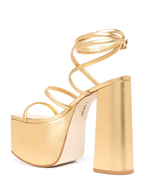 CULT GAIA Hyte 165mm platform sandals in gold
