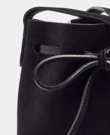 MANSUR GAVRIEL black suede bucket/tote bag with dustbag