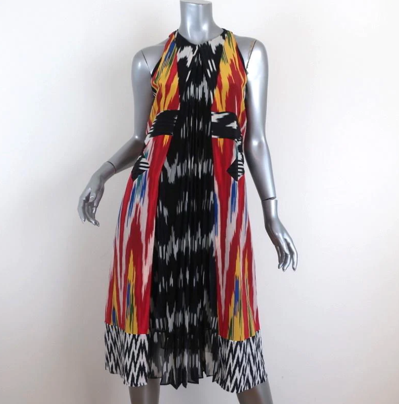 ALTUZARA DRESS multi coloured midi length