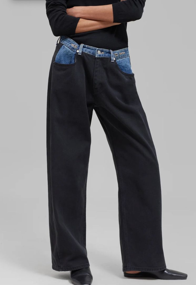 THE FRANKIE SHOP EDITION blue/black jeans with adjustable waist