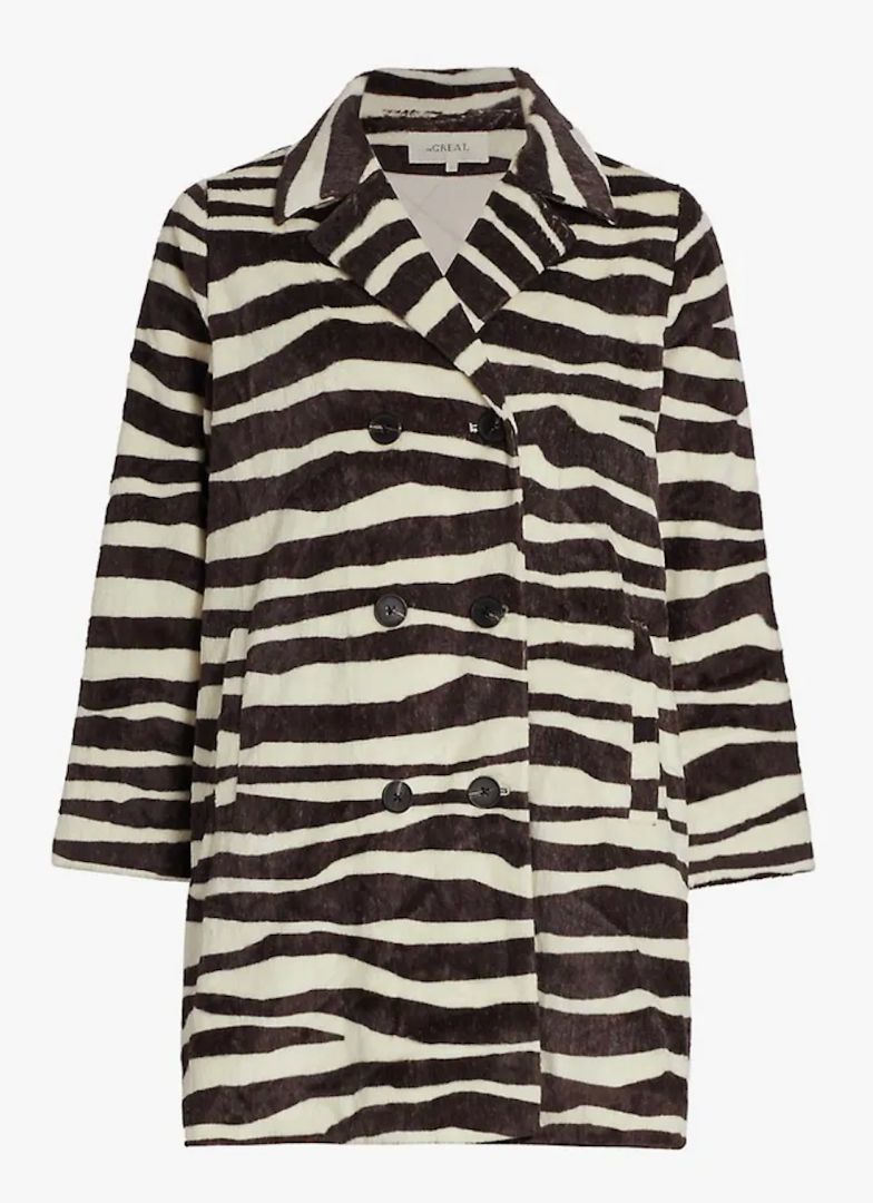 THE GREAT Zebra coat