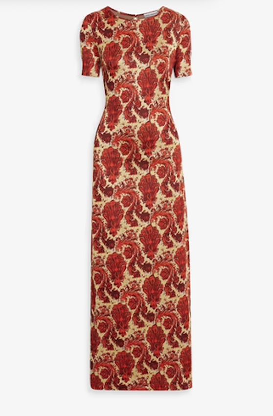 PACO RABANNE floral print maxi dress