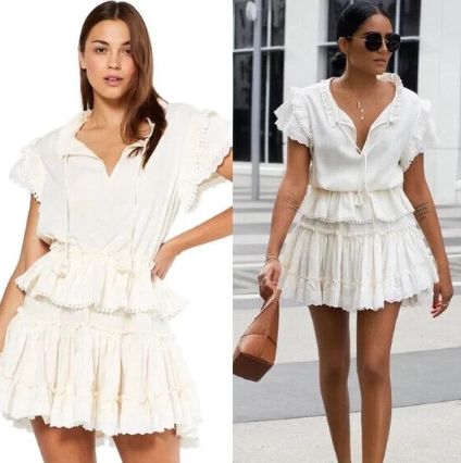 Misa Los Angeles Lilian Kamyla Ruffle Lace Dress