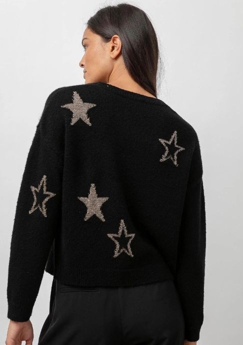 RAILS cropped knit with gold stars