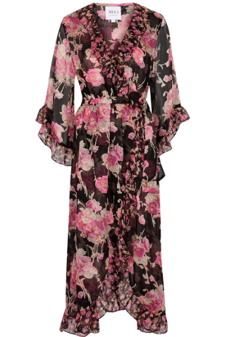 MISA LA floral wrap dress