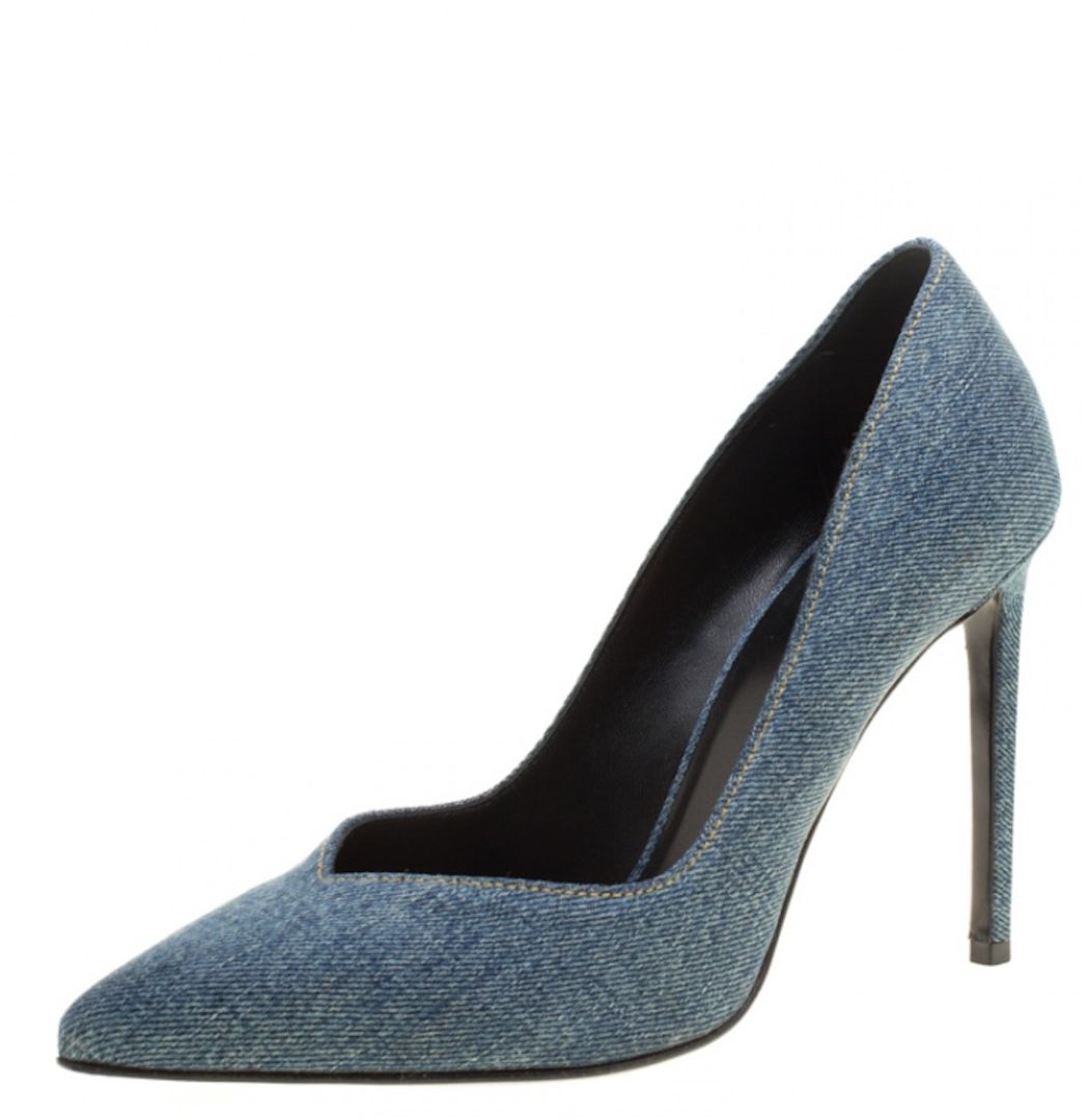 SAINT LAURENT denim pumps