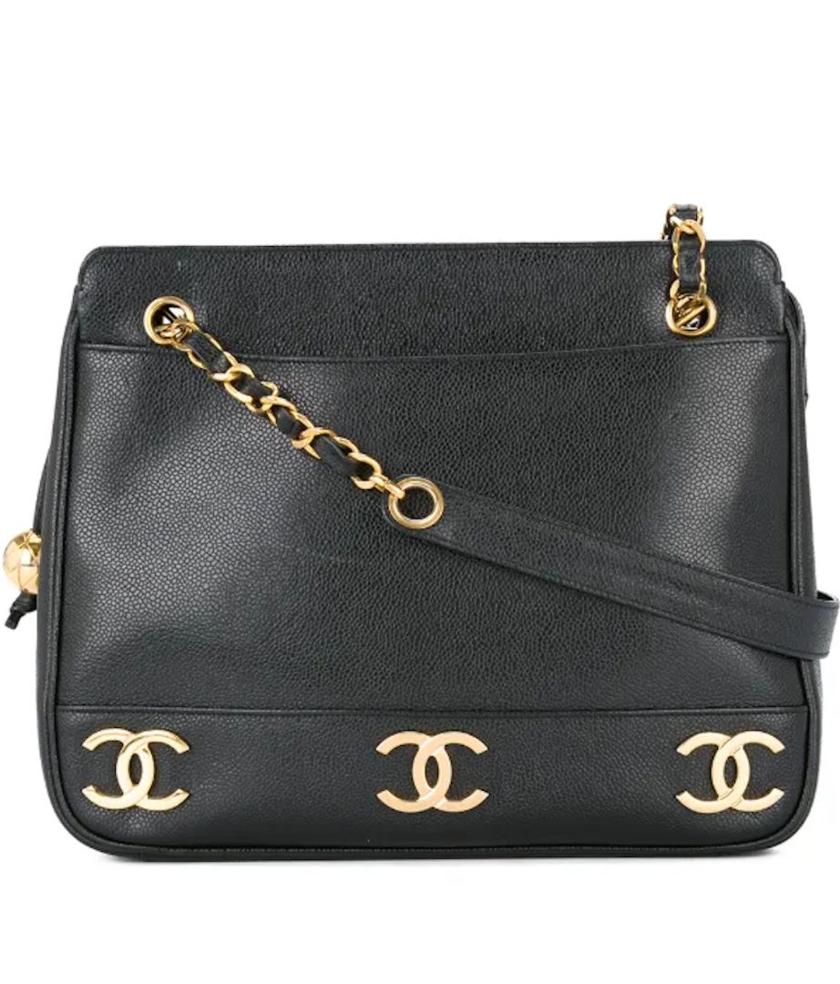 PRELOVED Vintage Chanel Logo Chain Shoulder Bag