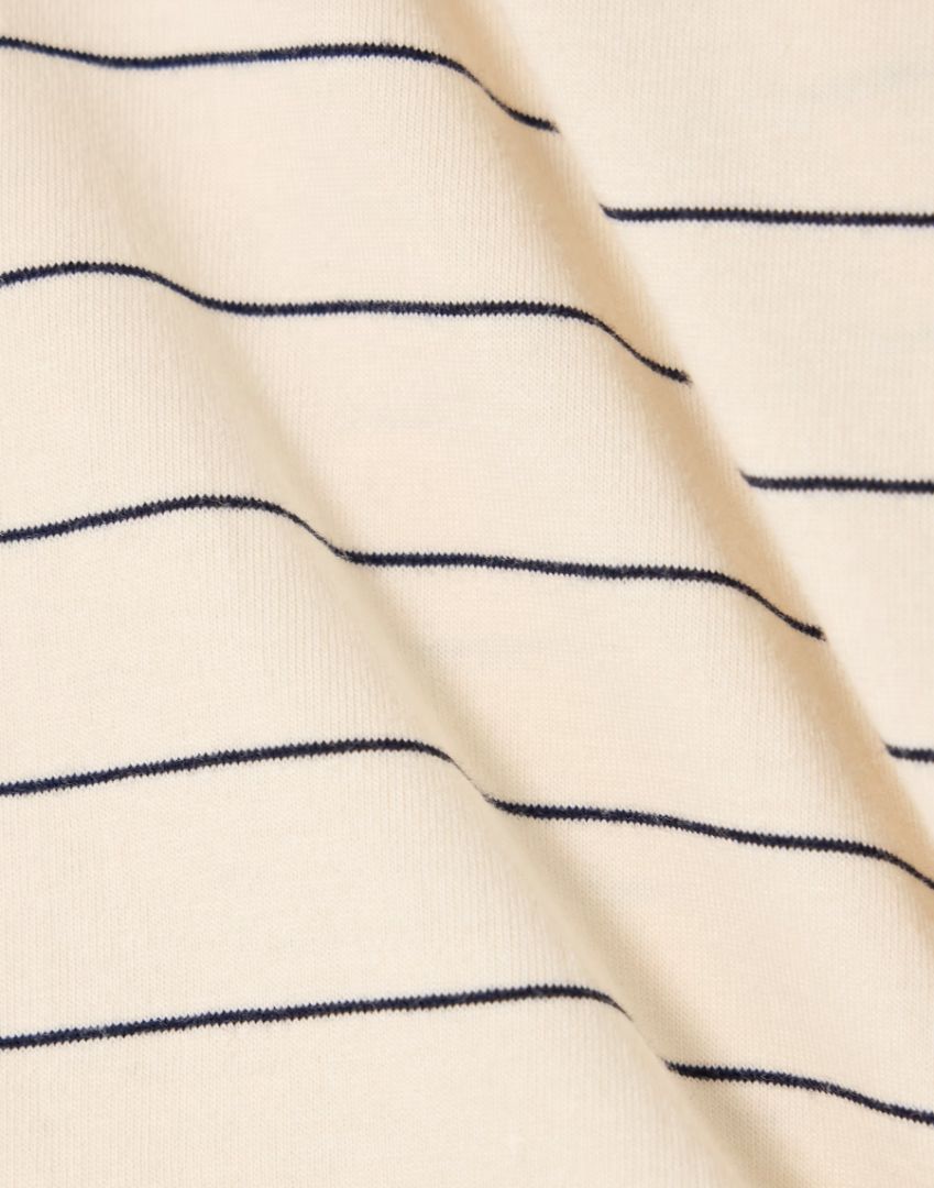 LESET cream long sleeve with thin black stripes