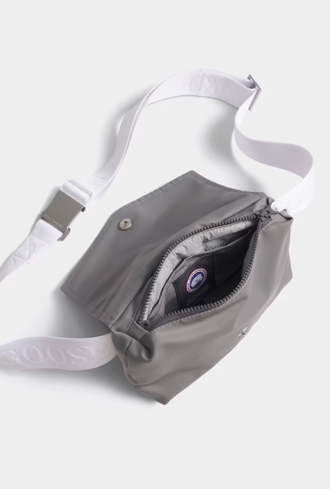 Canada Goose Mini Waistpack Performance Satin Pouch- Willow Grey