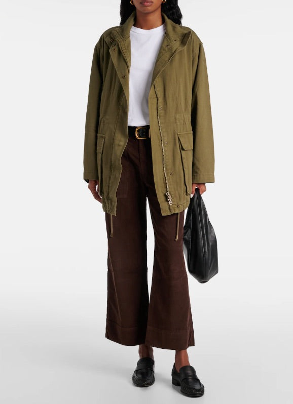 VELVET BY G&S brown corduroy cargo/straight leg pants