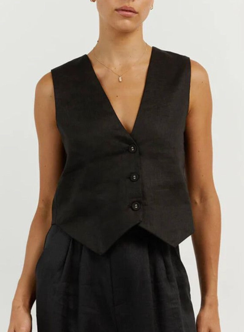 DISSH 100% linen vest