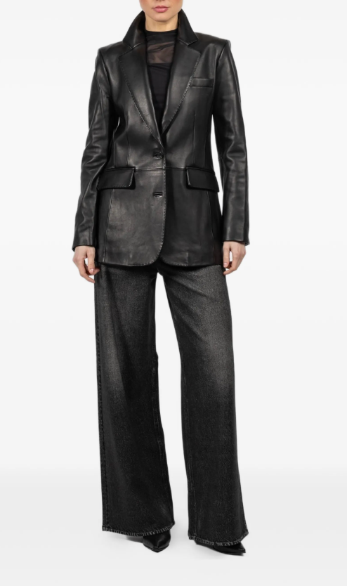 RAG & BONE washed black miramar full length