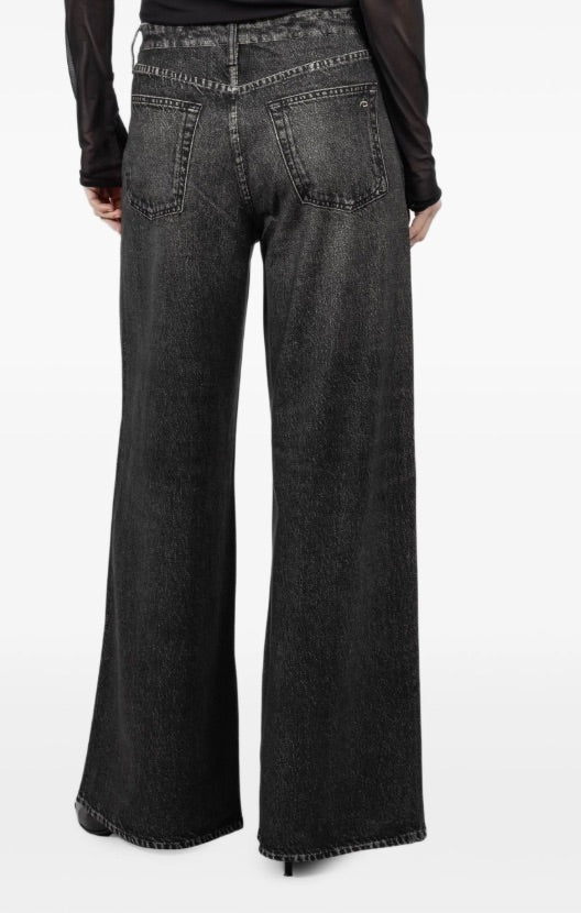 RAG & BONE washed black miramar full length