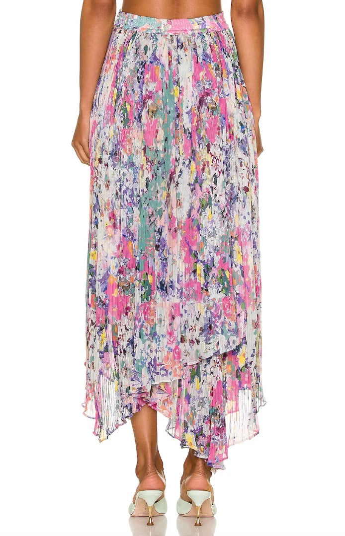 ROCOCO SAND pink, purple, green iridescent ruffle dress