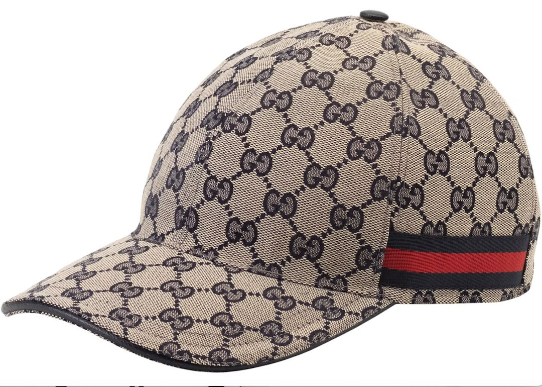 Gucci Beige/Navy GG Canvas Baseball Cap