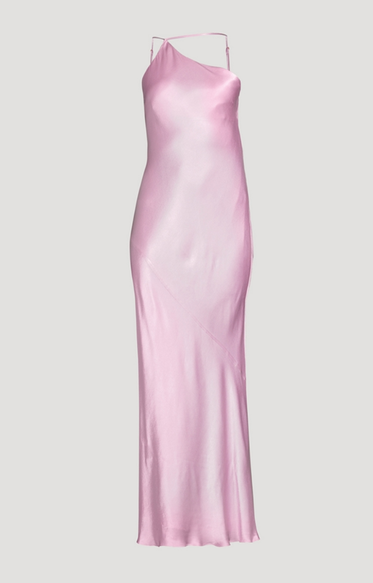 Shona Joy La Lune One-Shoulder Satin Gown