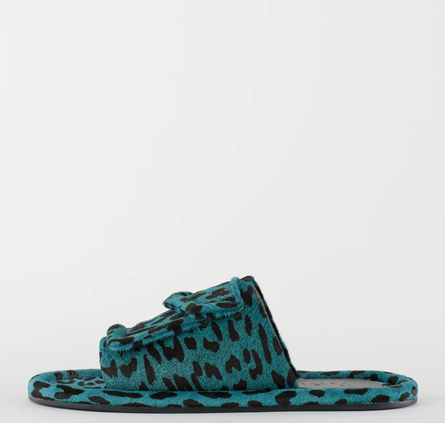 Tibi Pony Hair Calf Print Beryen Sandal