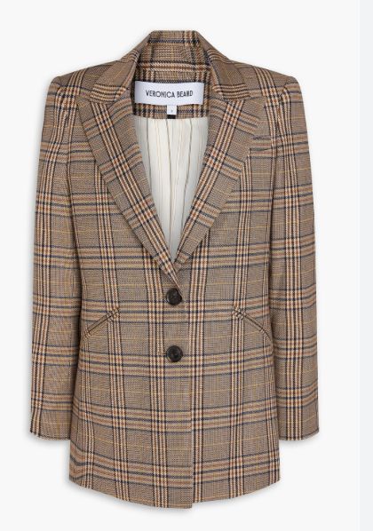 Veronica Beard Maci Plaid Dickey Jacket