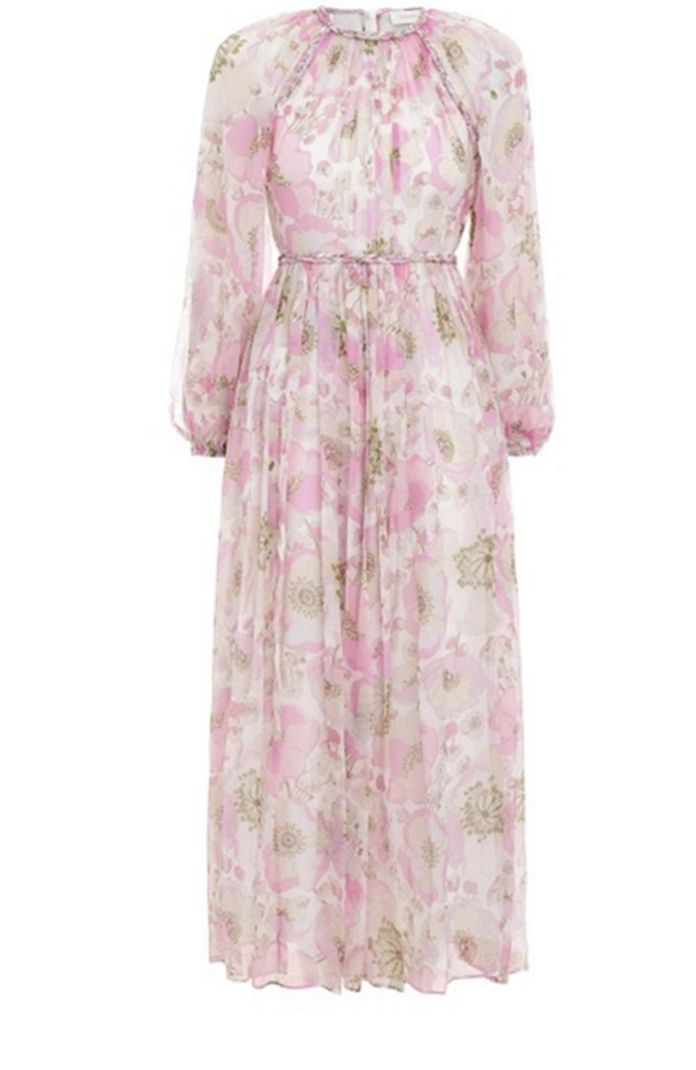 ZIMMERMANN Super Eight Silk Braid Midi Dress