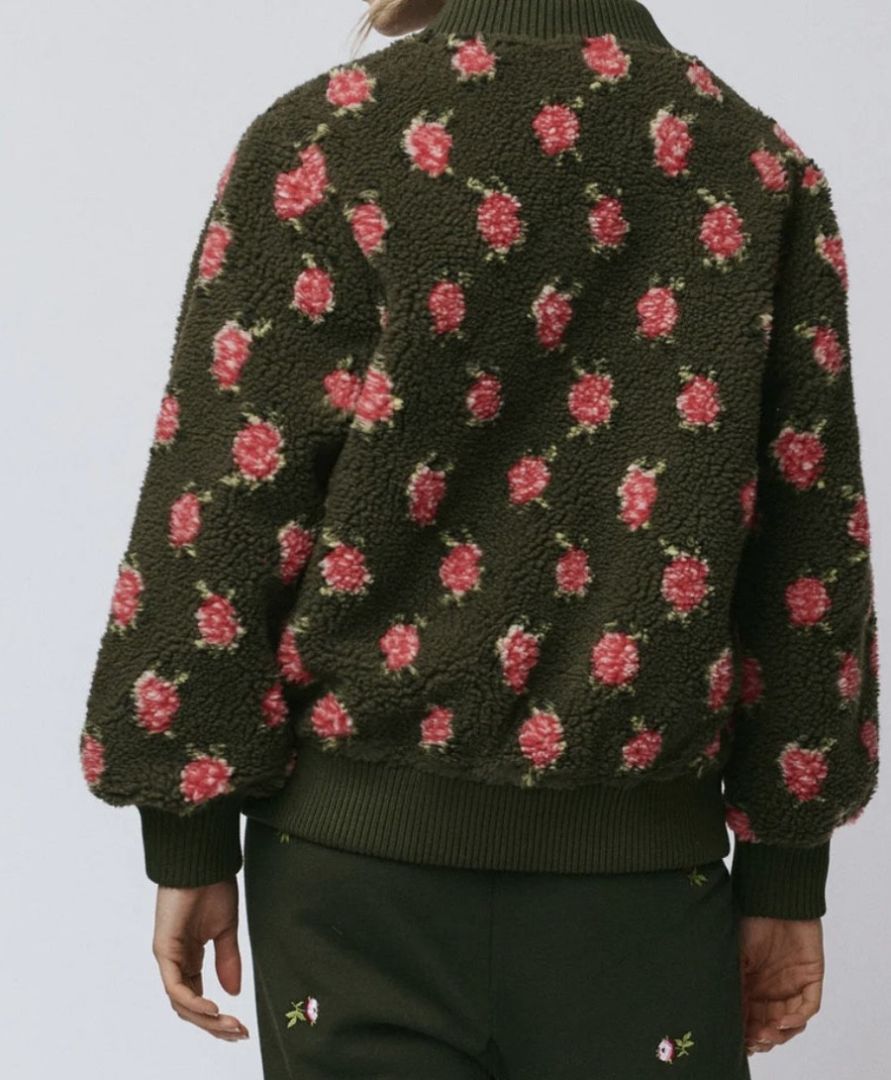 The Great Sherpa Floral Bomber Jacket