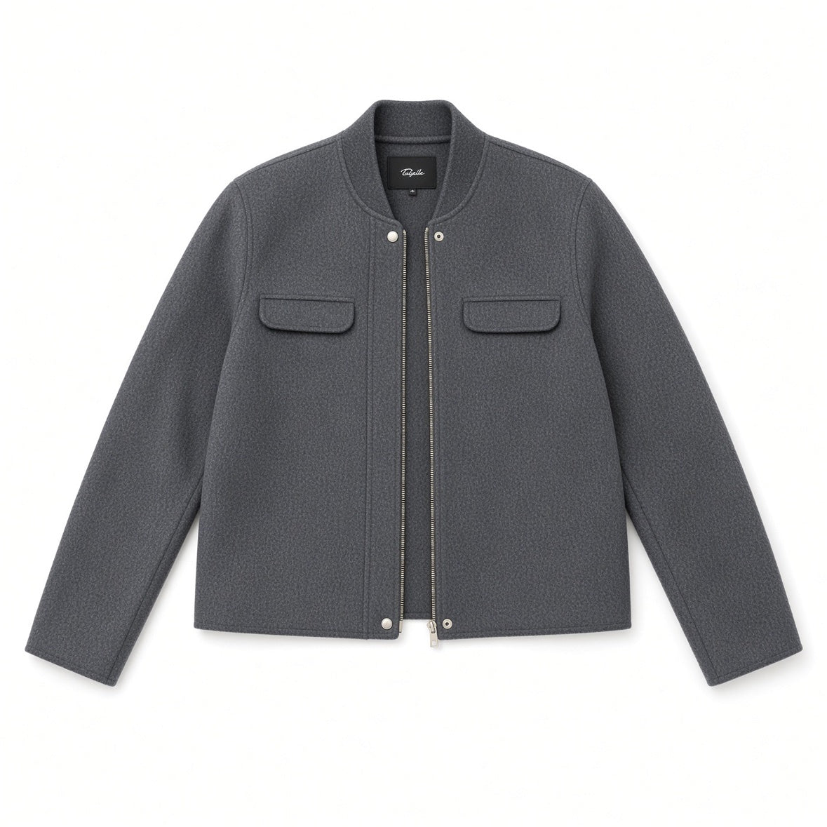 Rails Grey Zip Wool Jacket