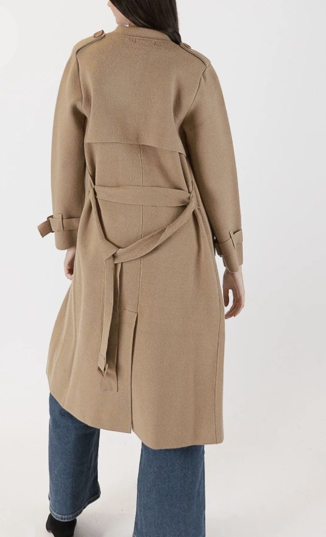 Lyla + Luxe Preston Knit Trench Coat