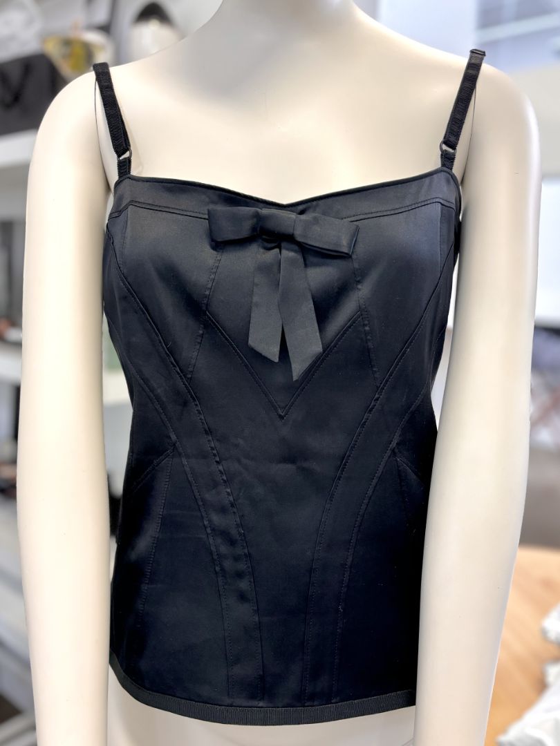 Dolce & Gabbana Vintage Silk Blend Bow Tank Top