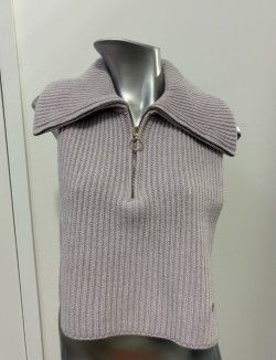 SANDRO Knit Quarter Zip Vest