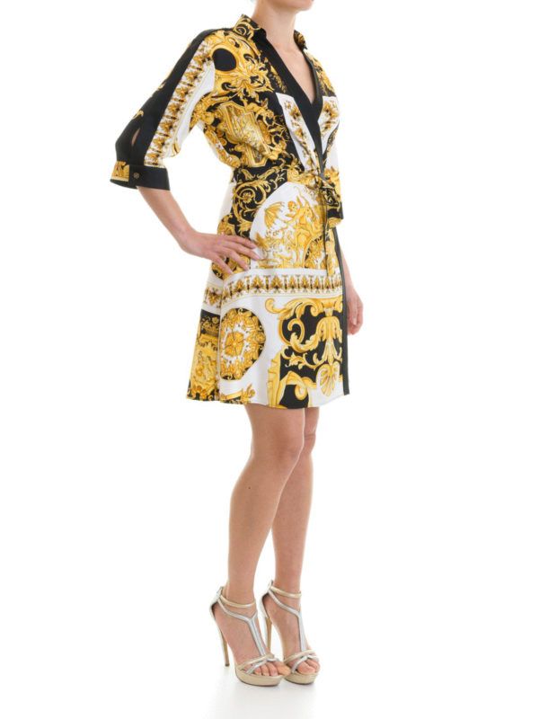 Versace Baroque Tribute ss 1992 Silk Robe Blouse