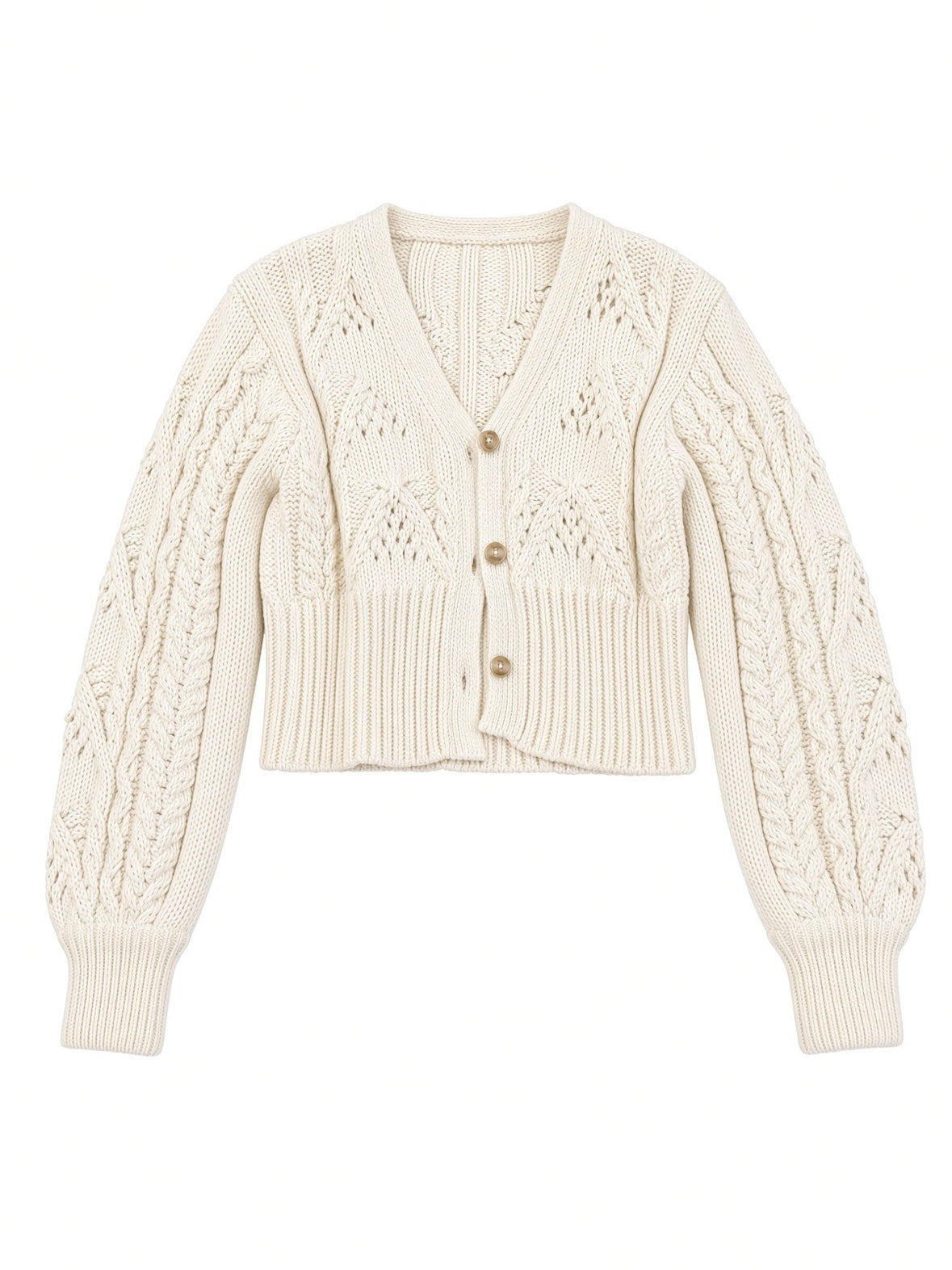 Faithful the Brand Ivory Cable Knit Carigan NWT